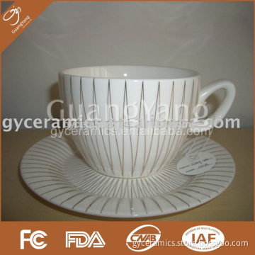 S/2 strengthened bone china tea cup(350cc, ZB shape) & saucer in gift box